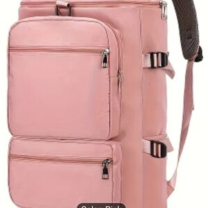 Stylish Pink Backpack with Multiple Compartments